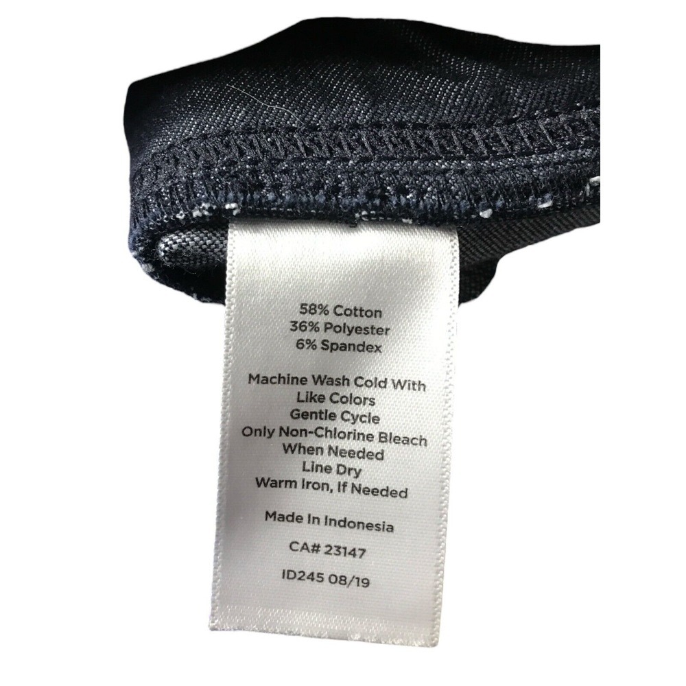 Talbots Navy Blue Denim elastic Waist Essex Ankle Pant - Picture 3 of 4
